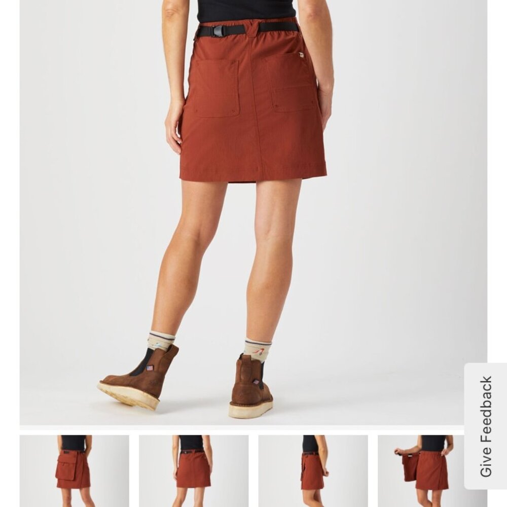 RUST DULUTH WOMEN'S HEIRLOOM GARDENING SKORT WITH BELT BAG - XS NWOT - Picture 3 of 4
